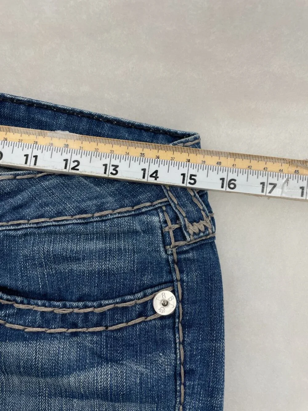 True Religion Joey Super T Flare Leg Jeans Made In USA Vintage Women's 29x31 - Picture 8 of 13